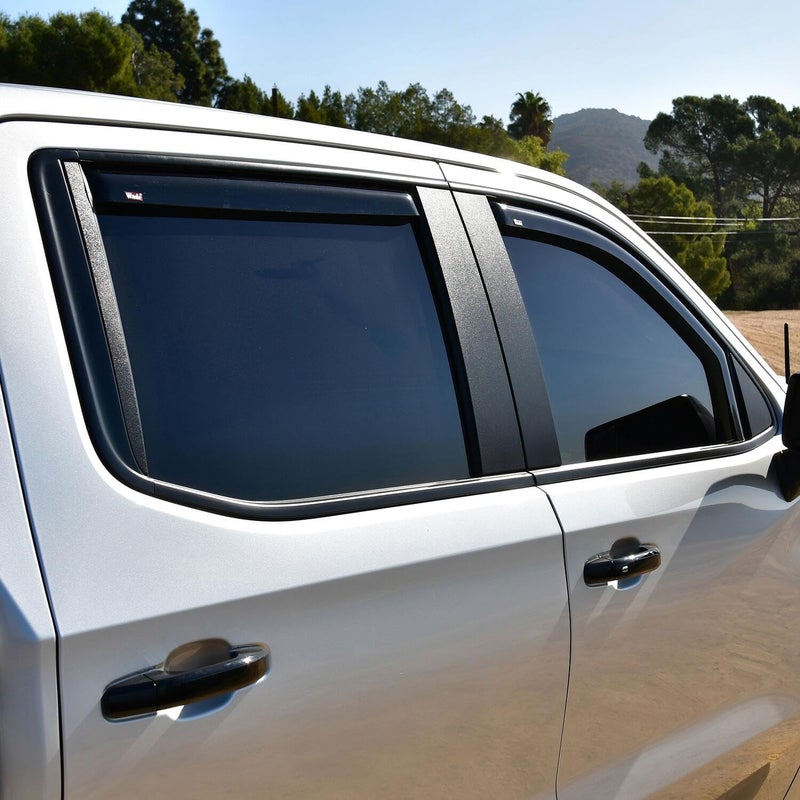 Westin 72-39429 in Channel Wind Deflector 4pc Smoke fits 2019-2026 Silverado Sierra 1500 2020-2026 Silverado Sierra 2500 3500 Crew Cab (Exc 2019 Silverado LD Sierra 1500 Limited) - Image 3