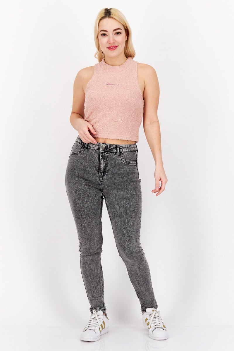 Ellesse بلوزة نسائية بدون أكمام بتصميم دائري، وردي - Image 4