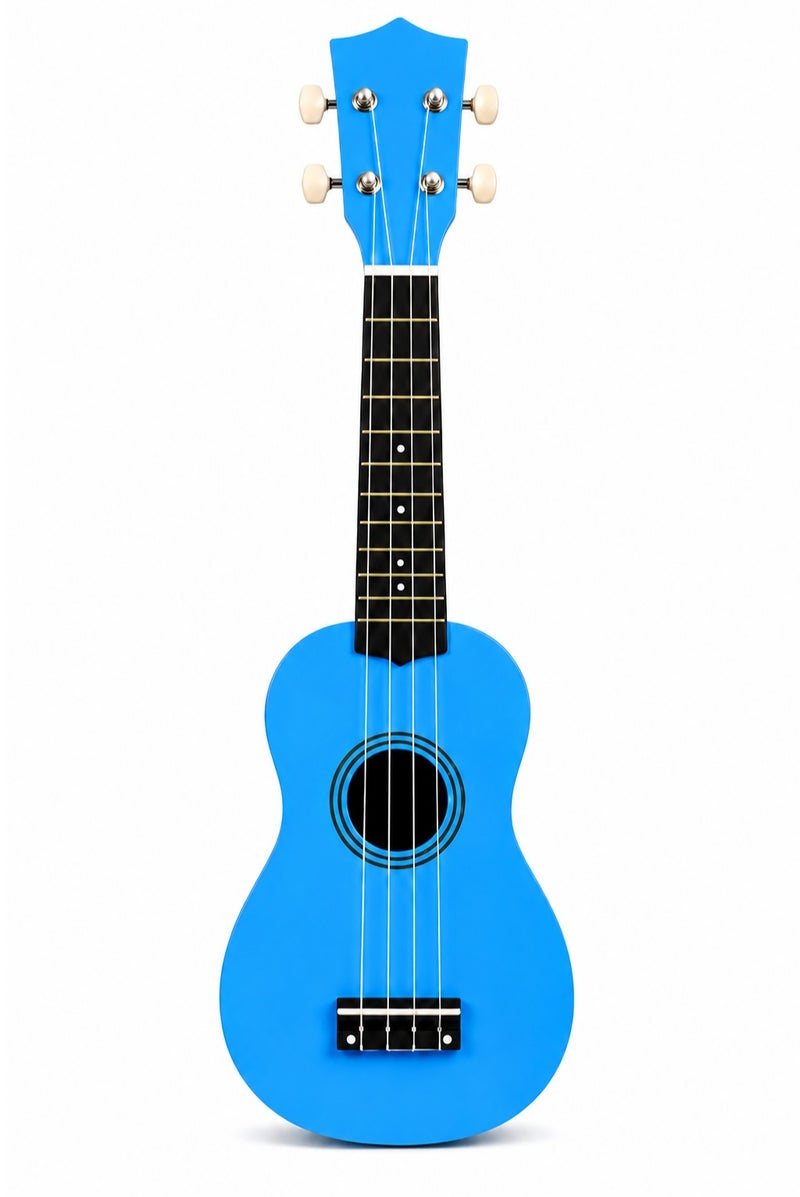 MEGARYA Parent & Child Guitar & Ukulele Combo, Black 6-String Guitar with Blue 4-String Ukulele, 2-Piece Beginner Musical Instrument Set for Family Learning, Practice & Gifting - Image 3