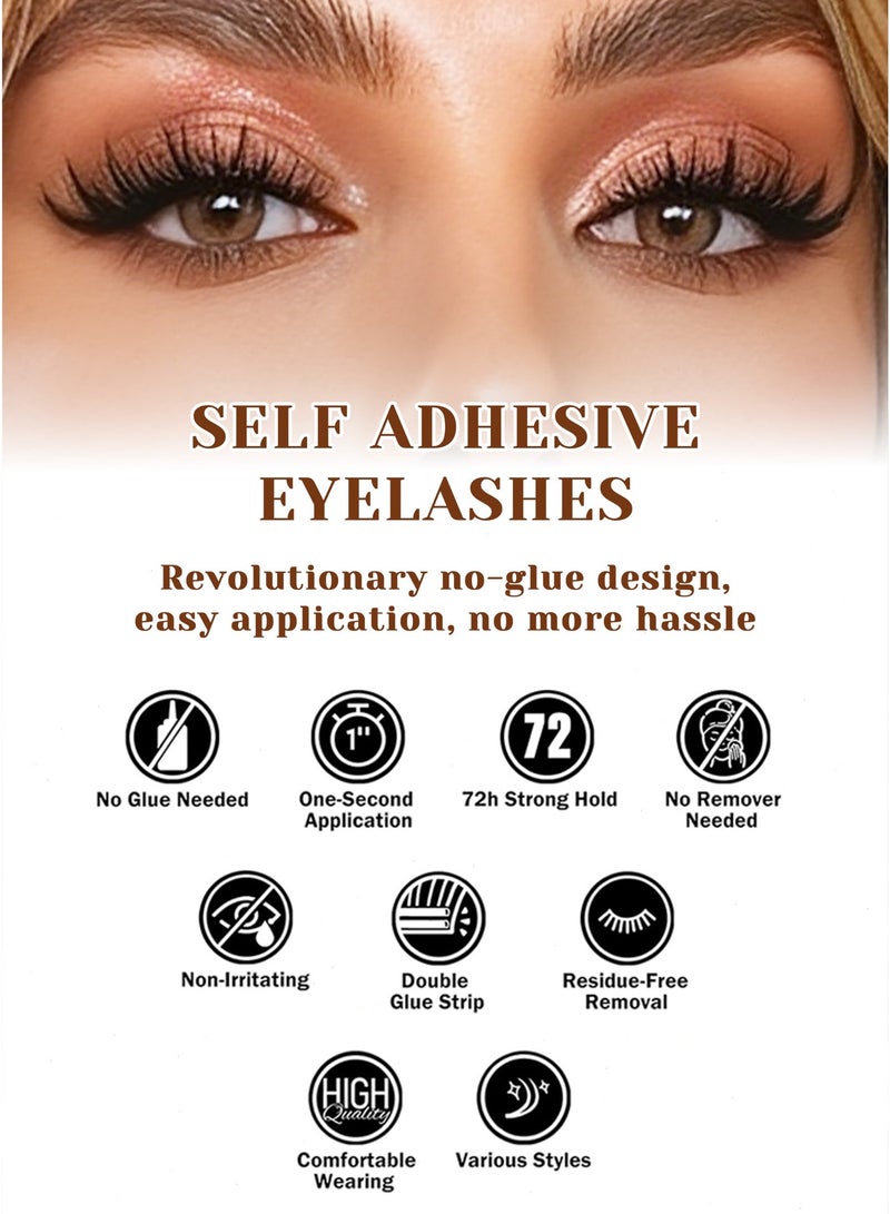 mierting 100 PCS Self Adhesive Eyelashes Clusters Kit Lash Clusters DIY False Eyelashes C Curl Pre Glued Reusable False Eyelashes for Beginners Press On Lashes Natural and Thick - Image 5