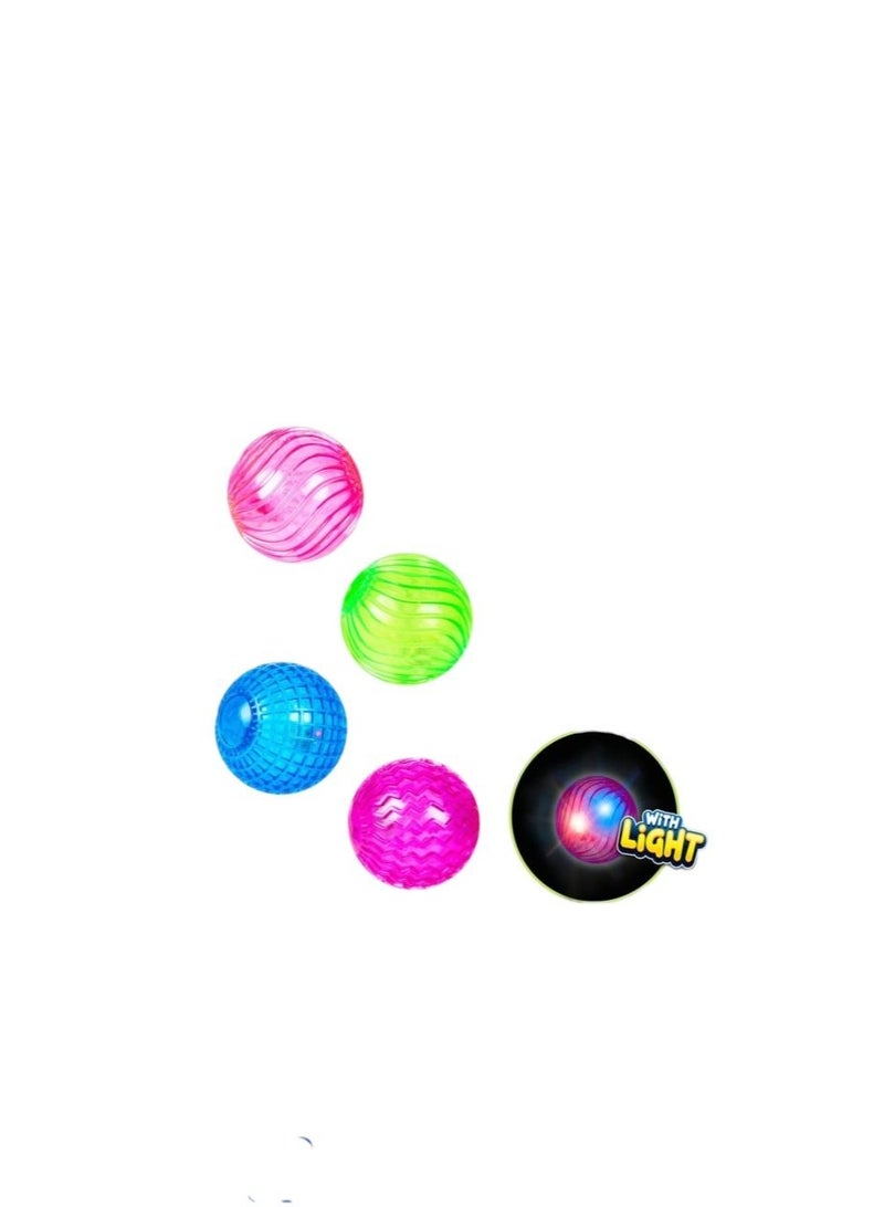 كرة نطاطة مضيئة وردية لامعة - قطعة واحدة - Image 2
