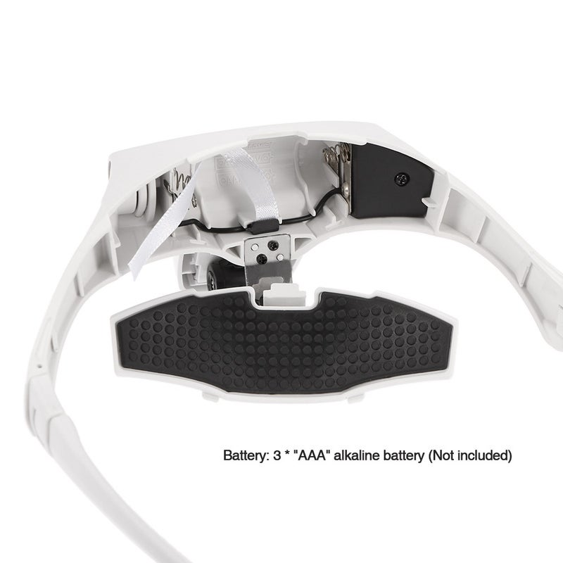 Magnifier Glasses for Eyelash Extension Loupe Headband Light With 2 LED Professional Magnifying Glasses for False Eyelash - Image 3