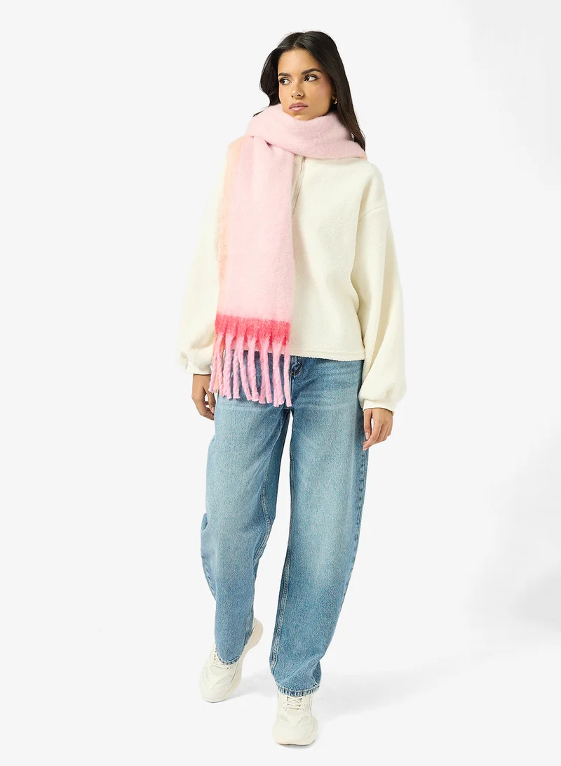 ايلا Soft Fluffy Tassel Scarf