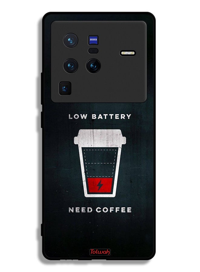 Tolwak Vivo X80 Pro Protective Case Cover Low Battery Need Coffee - Image 2