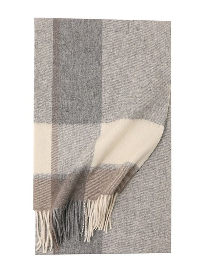 Loquat Warm Long Cashmere Check Scarf Multicolour 