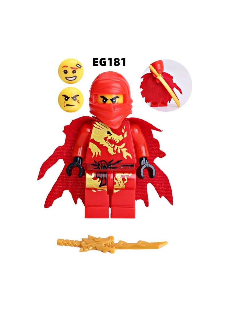 سكمي 6 ألغاز من سلسلة فانتوم لتجميع مكعبات بناء النينجا ألعاب صغيرة للأولاد والأطفال حقيبة هدايا - Image 2