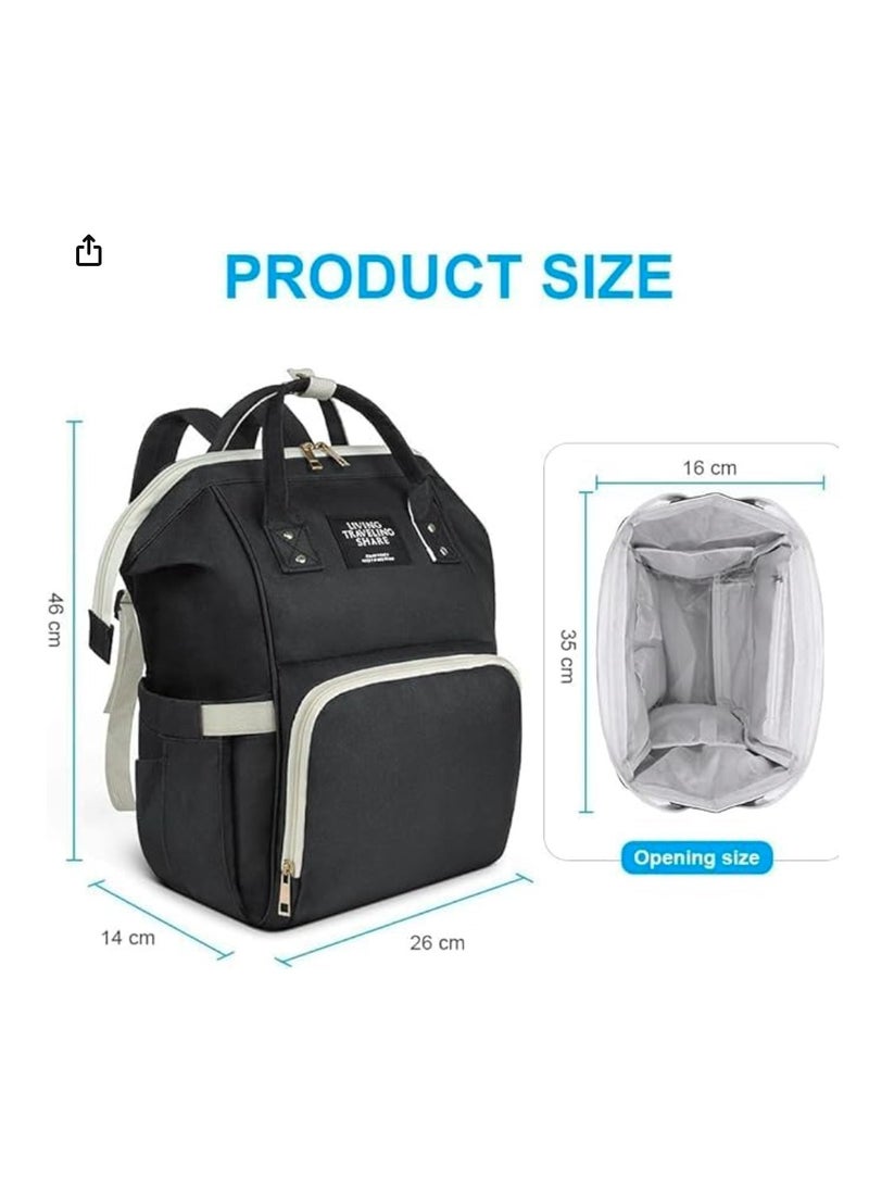 eBasket A 3-in-1 children's bed bag to carry all the child's personal belongings, with a large capacity, a USB port, a spare mattress, and a bed for easy sleeping of the child outside the home (black)  - Image 2
