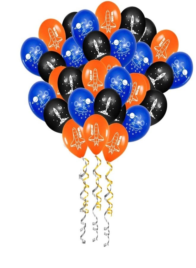 Hk Balloons Pack Of 30 Space Planet Astronauts Theme Party Balloons Birthday Decoration Party Supplies (Space Themed Balloons) (Space Themed Balloons) - Multicolor - Image 2