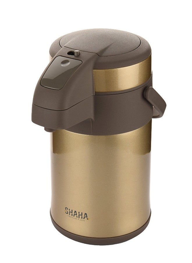 SHAHA - Stainless Steel Vacuum Flask 3L Gold - Image 1