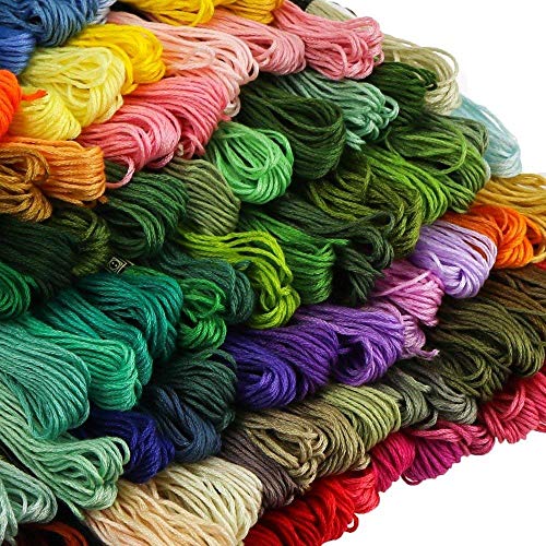 DIY Crafts Rainbow Color Embroidery Floss - Cross Stitch Threads - Friendship Bracelets Floss - Crafts Floss - Skeins Per Pack Set of Embroidery (Pack of 100 Pcs, Bright High) - Image 2