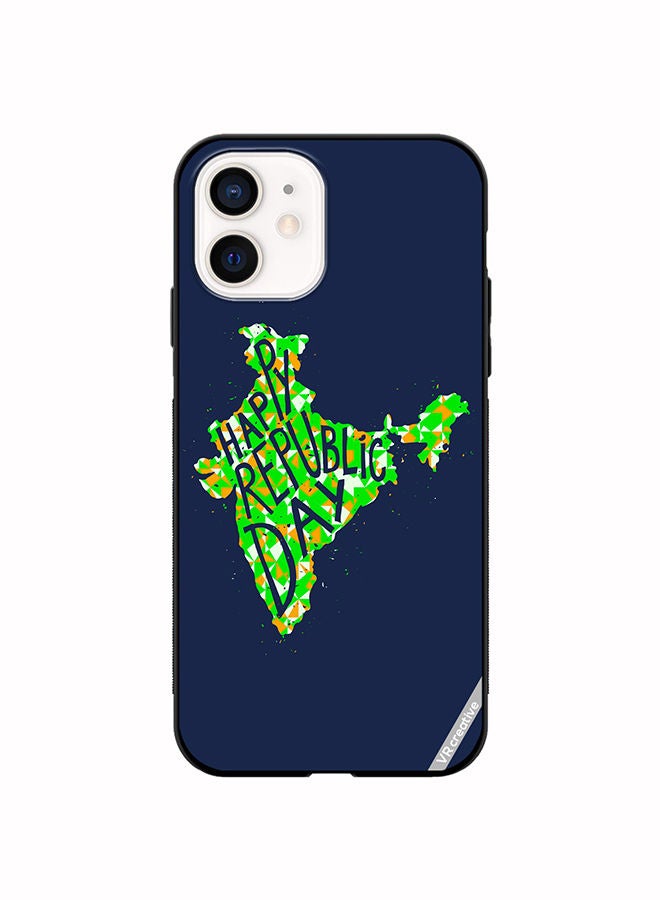 VR CREATIVE Protective Case Cover For Apple iPhone 12 mini Happy Republic Day Typographic Hindia Design Multicolour - Image 1