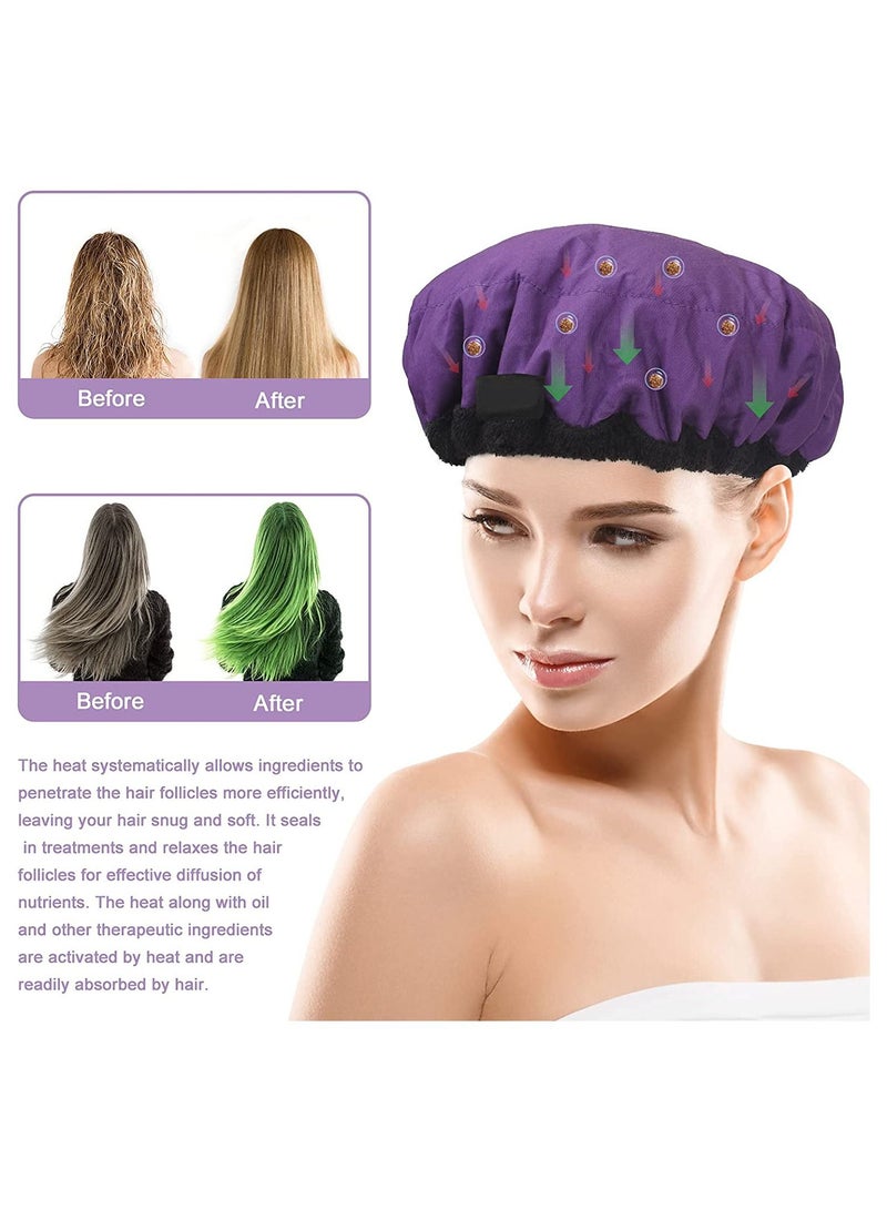 Cordless Deep Conditioning Heat Cap Safe Microwavable Heat Cap for Steaming Heat Therapy for Hair 100% Natural Cotton Flaxseed Seed Interior for Maximum Heat Retention - Image 4
