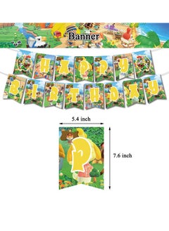 Animal Crossing Theme Balloon Set with Happy Birthday Banner,Cake Topper,Hanging Spins,Perfect for Graduation Baby Shower Birthday Bachelorette Party Backdrop Decoration,Suitable for Indoor and Outdoo - pzsku/Z96B33D9B0C1503D13358Z/45/_/1706157116/486af094-afe7-48f8-8605-84eae8e8e38e