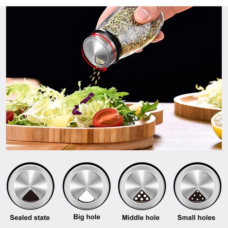 Kylinbigda Revolving Spice Rack Organizer Countertop, Spinning Spice Storage Rack Tower Organizer with 12 Empty Jars, Rotating Spice Holder Shelf Seasoning Rack Shelf, Spice Seasoning Bottle Organizer - Image 4