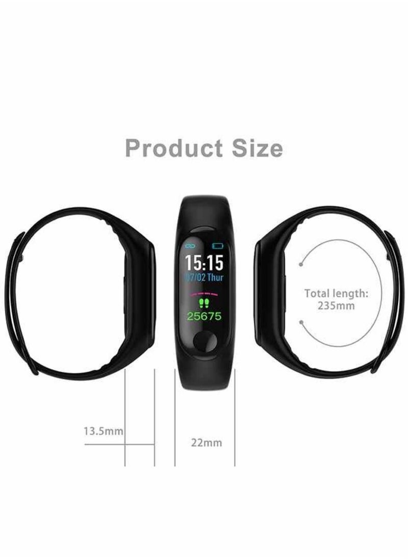Generic - M3 Smart Bracelet Heart Rate Blood Pressure Monitor Smart Wristband Men Women Fitness Tracker Watch Life Waterproof Smart Band - Image 1