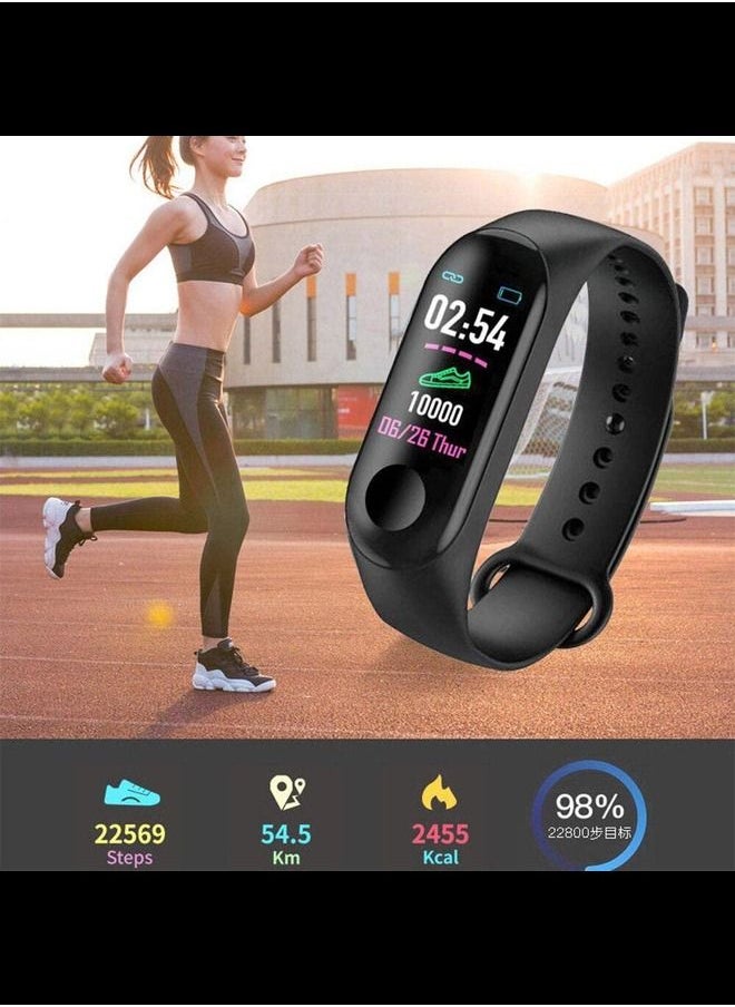 Generic - M3 Smart Bracelet Heart Rate Blood Pressure Monitor Smart Wristband Men Women Fitness Tracker Watch Life Waterproof Smart Band - Image 1