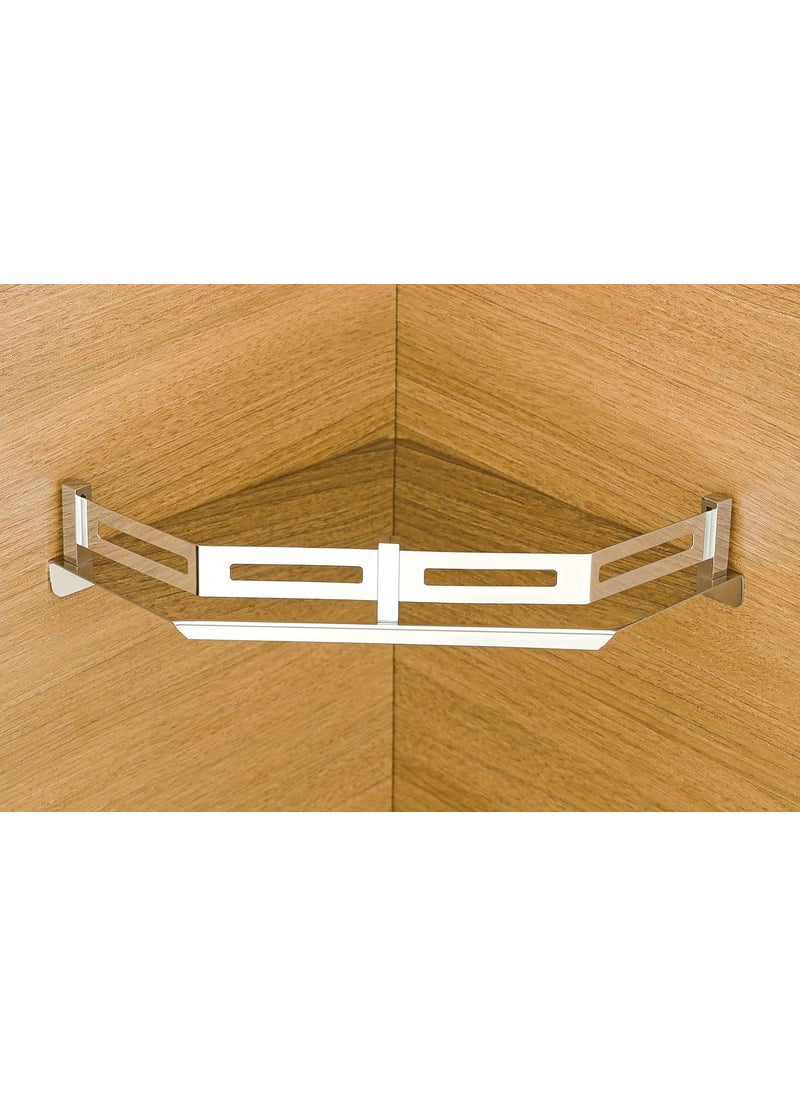 iSTAR iSTAR Stainless Steel Corner Bathroom Accessories Corner Stainless Steel Wall Shelf 10 x 10 inch (Number of Shelves - 1, Steel)  - Image 1