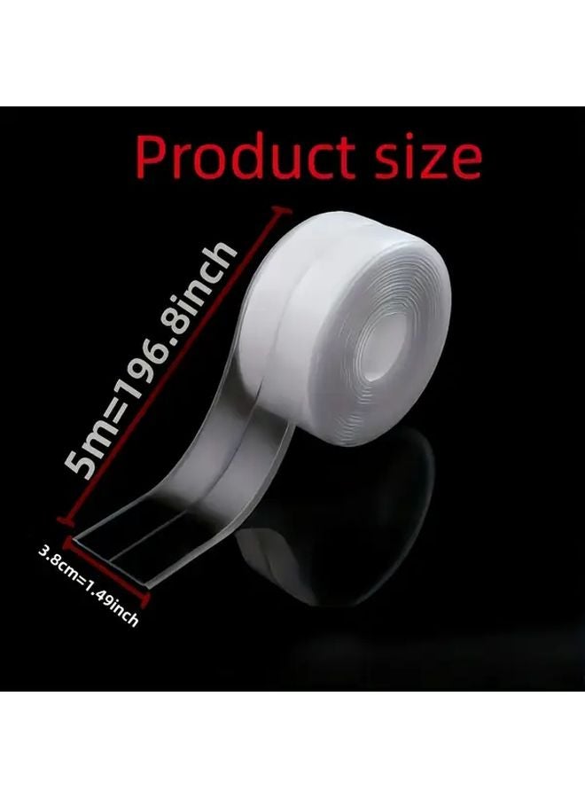 شريط سيلان للمطبخ والحمام ذاتي اللصق، مانع تسرب للفراغات مقاس 196.85 بوصة من البولي فينيل كلورايد - Image 5