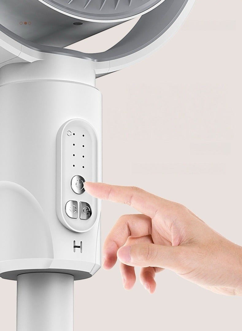 إلترازون F1 8-Inch Electric Stand Fan with Remote Control, Adjustable Height, 5 Speeds, Aroma Diffuser Pad Slot, Strong Airflow, 8H Timer, Silent Air Circulator Fan for Home & Office - Image 4