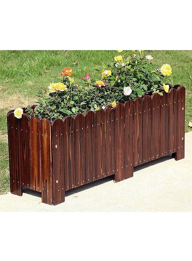 HOME TASTE Hometaste Easy-Assembly Raised Garden Bed Rectangular Flower Pot Outdoor Kit With Drainage Hole - Ideal For Large Planting, Simple Setup And Versatile Use (Large) 
