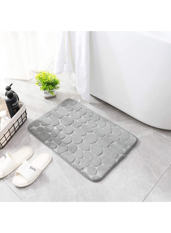 XiuWoo Memory Foam Runner Rug, Cobblestone Bathroom Runner Rugs Super Water Absorbent Bath Mats for Bathroom Machine Washable Bath Rugs Runner for Hallway Bedroom Laundry Room - Image 5