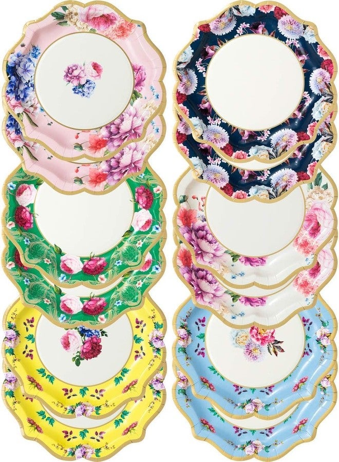 Talking Tables Truly Scrumptious Pack of 12 Vintage Colourful Floral Paper Plates For Afternoon Tea, Garden Party, Birthday Wedding or Baby Shower, multicolor, "size 8""" - Image 2