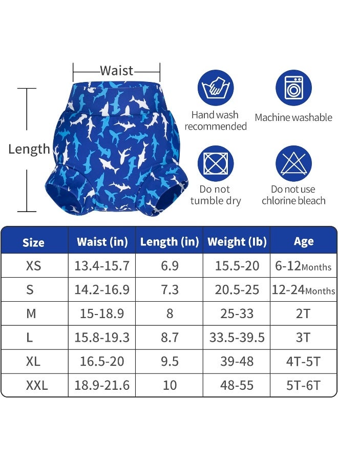 BIG ELEPHANT Baby Swim Diapers 3pcs, Reusable Adjustable Washable Waterproof Swimming Diaper for Boy's and Girl's, 2T - Image 5