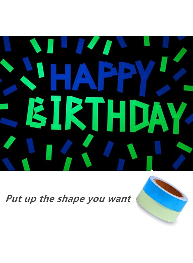 SAGREENY 2Pack Glow In The Dark Tape Green And Blue Glow Tape Diy Home Luminous Wall Sticker Tape Sticker Nonslip For Home Decoration And Dark Night Space Signs 33 Feet Length 0.6Inch Width - Image 5