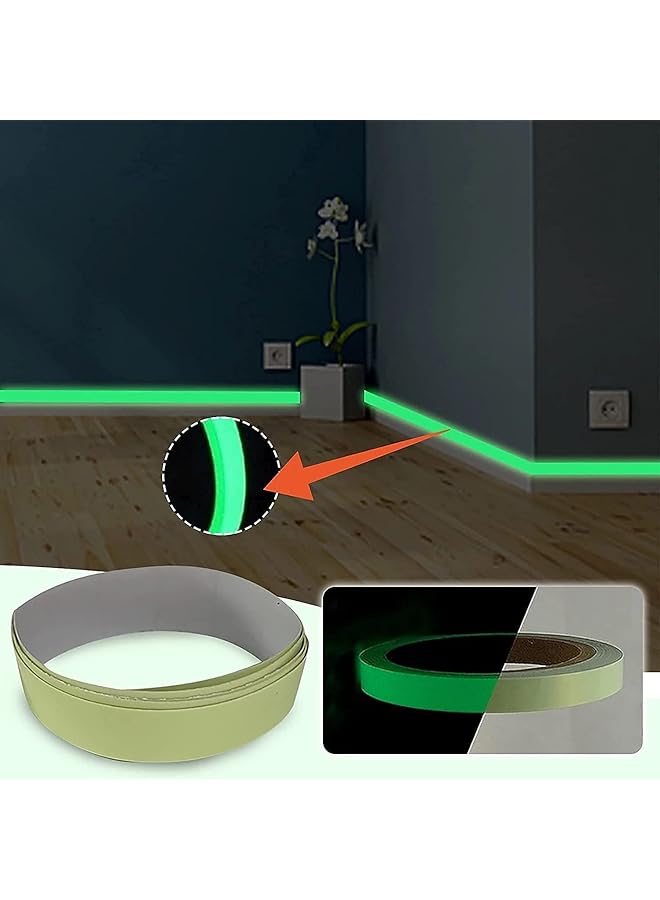 SAGREENY 2Pack Glow In The Dark Tape Green And Blue Glow Tape Diy Home Luminous Wall Sticker Tape Sticker Nonslip For Home Decoration And Dark Night Space Signs 33 Feet Length 0.6Inch Width - Image 3