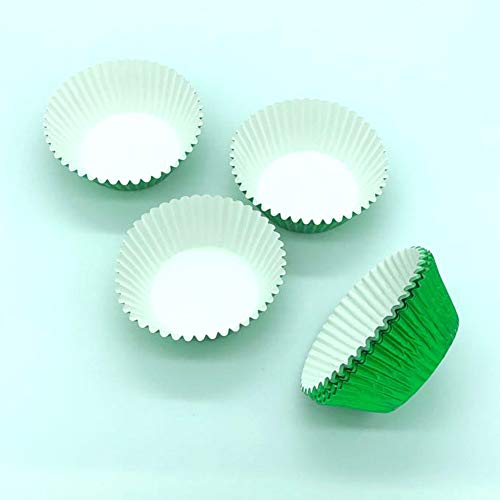 Huaswan Bold Green Foil Cupcake Liners Standard Paper Baking Cups for Party, Birthday and More, 120-Count - Image 3