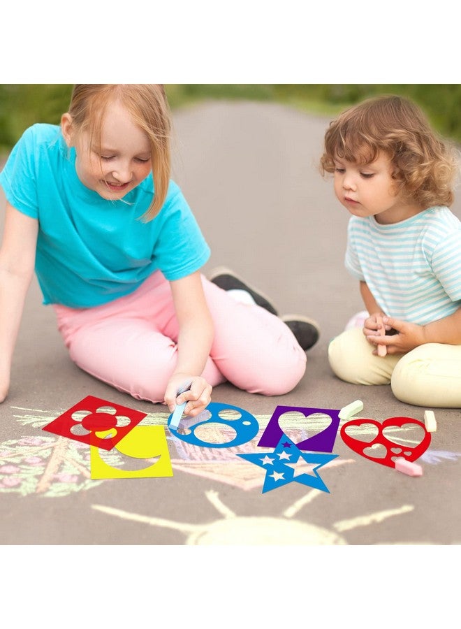 تشينكو 24 قطعة من استنسل تتبع الأشكال الملونة، استنسل شكل اللوحة، قوالب أشكال تعلم الحيوانات الأليفة، قوالب استنسل هندسية للأطفال، قوالب رسم للأطفال الصغار في مرحلة ما قبل المدرسة، رسم الحرف اليدوية اليدوية - Image 4