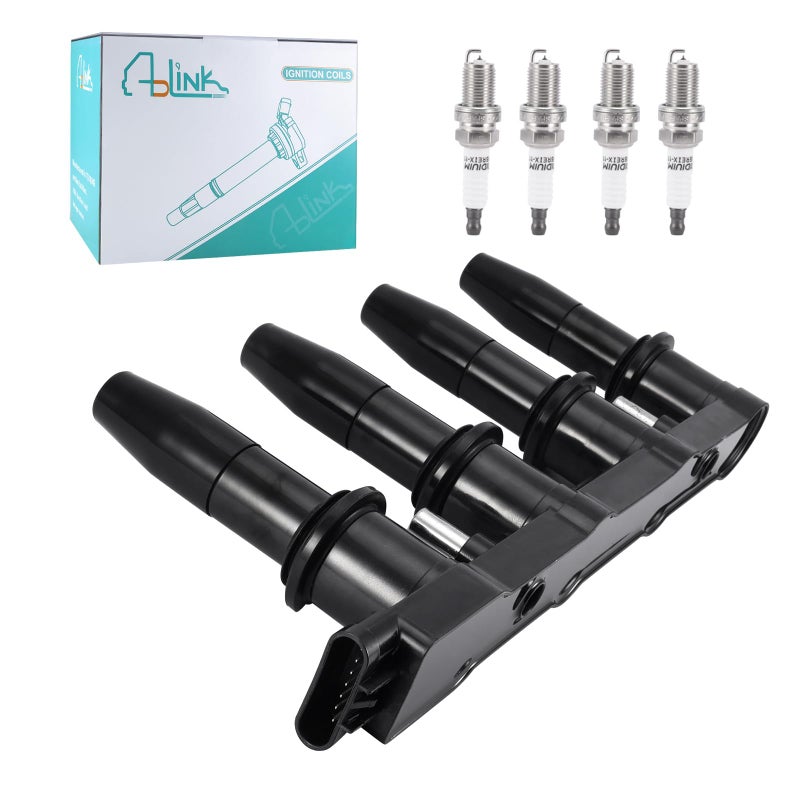 AULINK Set of 4 UF620 Ignition Coil Pack 4504 Spark Plugs For ChevroletChevy Aveo 5 20092011Cruze 20112015Cruze Limited 2016Sonic 20122018Trax 2013Pontiac G3 Wave 20092010 14L 16L 18L