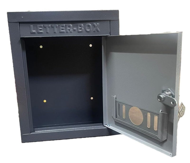 Letter BoxPost BoxSuggestion BoxComplaintDonation Box with Lock for HomeOfficeSchoolCollege use Grey  - Image 2