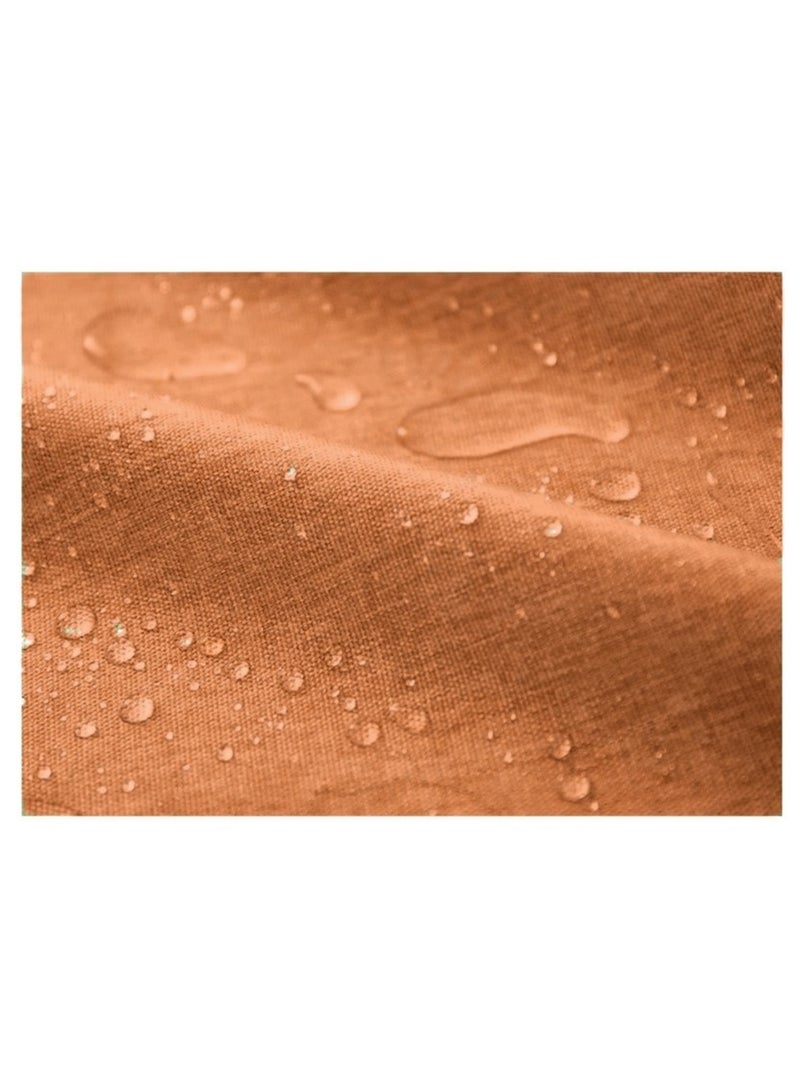 آنا غطاء طاولة مقاوم للماء والزيوت وسهل التنظيف بتصميم يشبه القطن والكتان مع حواف مزخرفة بالخرز140*180cm - Image 3