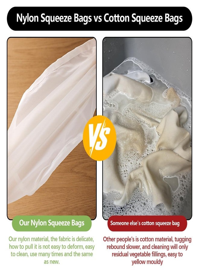 Slodki Cheese Cloth Bag For Straining, Nut Milk Bag - Reusable Straining Bags For Nut Milk, Soy Milk, Dumpling Fillings, And More (3, S) - Image 4