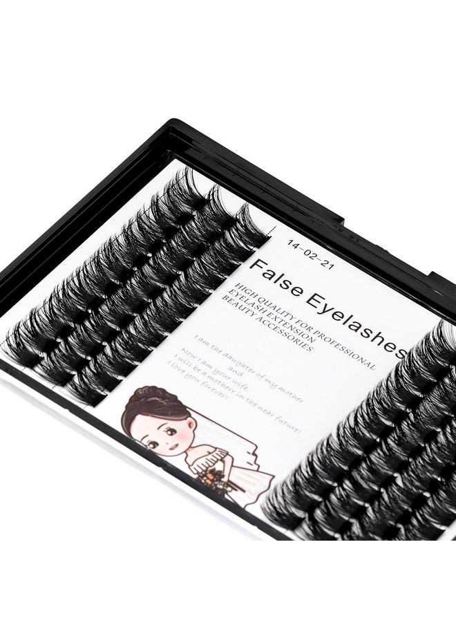Bodermincer Bodermincer 84 Clusters Large Pack D Curl Volume Lashes Set Wide Cluster False Eyelash DIY Eyelash Extension Individual Lash Girl Women Home Eyelash Extension (14mm)  - Image 5