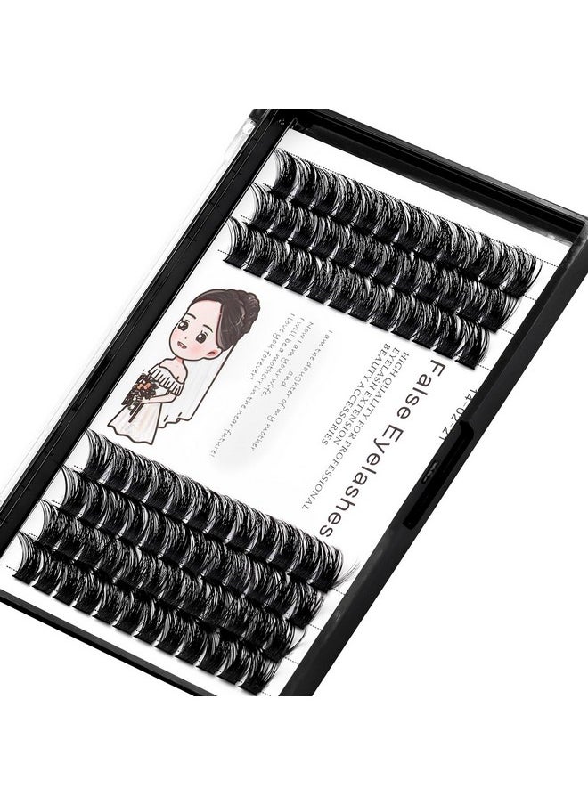Bodermincer Bodermincer 84 Clusters Large Pack D Curl Volume Lashes Set Wide Cluster False Eyelash DIY Eyelash Extension Individual Lash Girl Women Home Eyelash Extension (14mm)  - Image 4