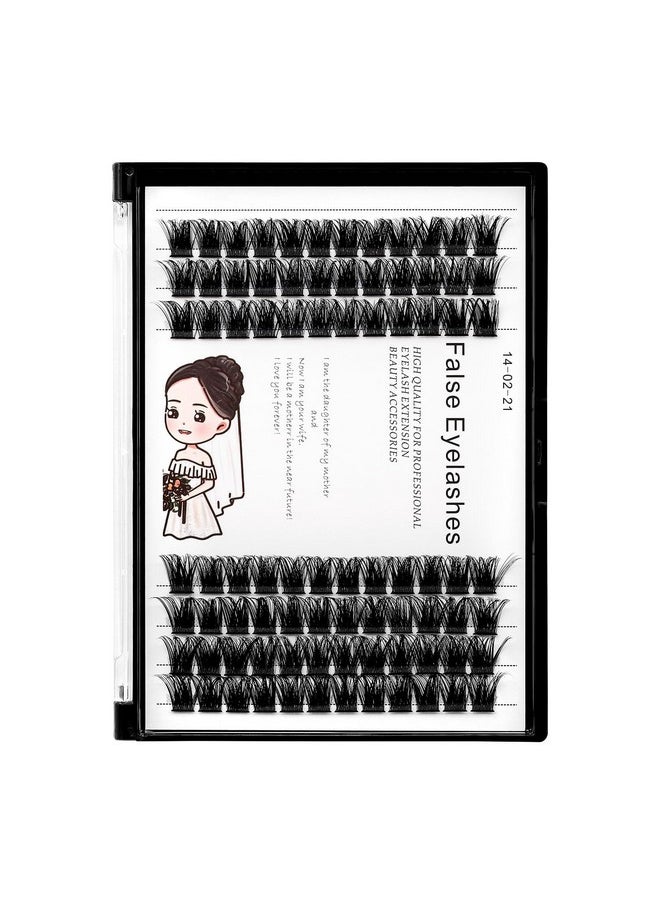 Bodermincer Bodermincer 84 Clusters Large Pack D Curl Volume Lashes Set Wide Cluster False Eyelash DIY Eyelash Extension Individual Lash Girl Women Home Eyelash Extension (14mm)  - Image 3