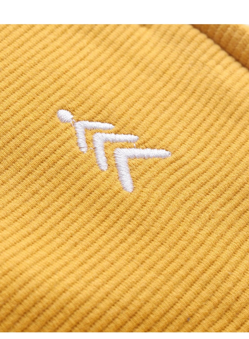 Pine Kids Cotton Knit Full Length Lounge Pant with Cargo Pockets Solid Colour- Yellow  - Image 4