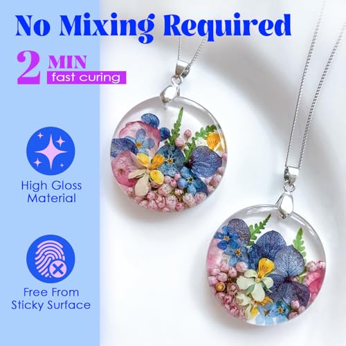 Bsrezn 300g UV Cure Resin Hard, Upgraded Crystal Clear Premixed Resin for Jewelry Making and Craft Decoration(3 x 100g) - Image 3
