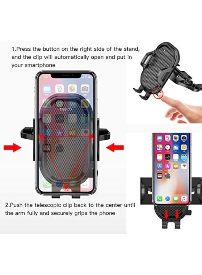 Yesido C84 Mobile Phone Holder Compatible with CD Slot and Air Vent Mounting - Image 4