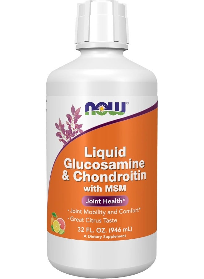 now Foods Liquid Glucosamine And Chondroitin With Msm Citrus 32 Oz. - Image 1