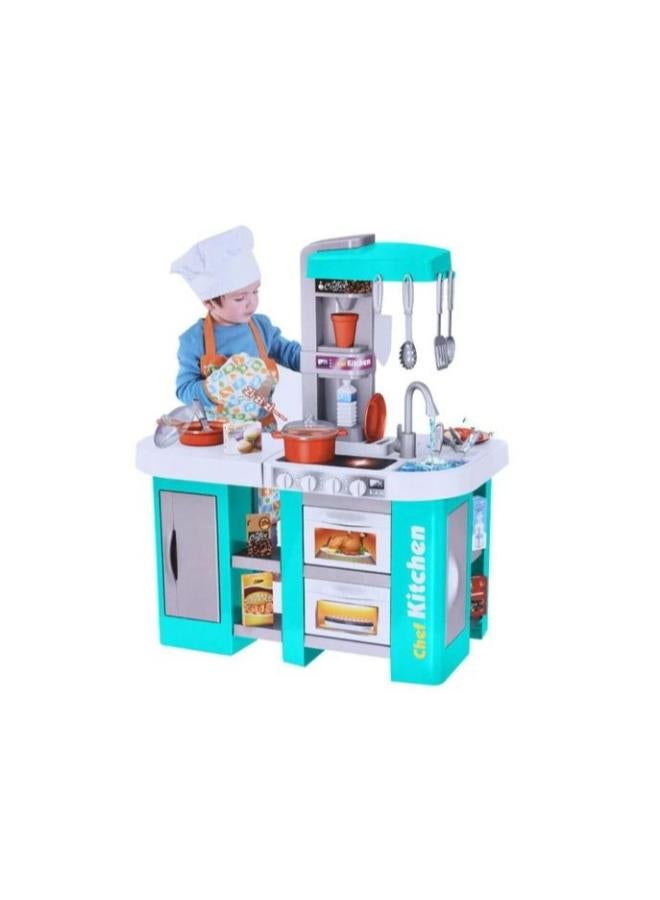 Kitchen Little Chef Kids Play Kitchen Set – Interactive Kitchen Toys with Light and Sound Effects – Children's Kitchen Toy – Perfect Gift for Kids – Kids Toys – Kids' Play Kitchen Games-Action games-Educational games - Image 4