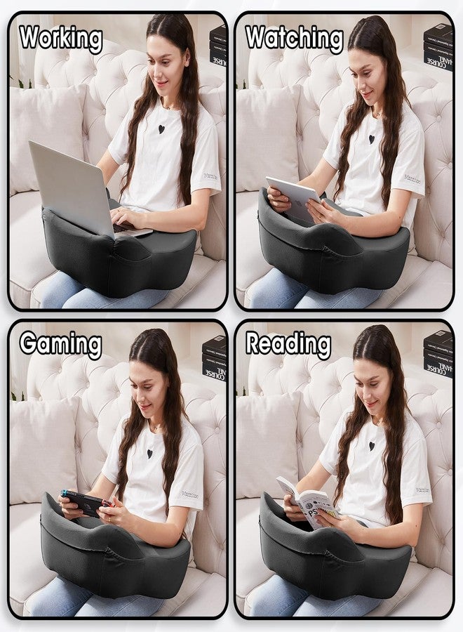 cooloo8 Lap Desk, Laptop Pillow for Lap, Portlands Portable Desk Pad, Gaming Pillow Work Pillow for Bed, Couch, Car(Black) - Image 5