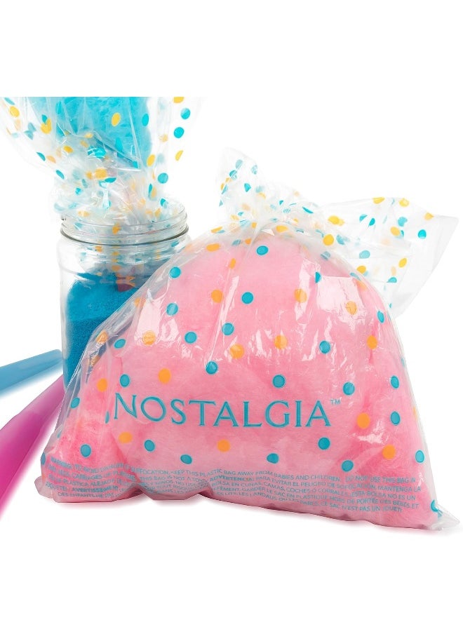 Nostalgia Nostalgia FSCC8 Cotton Candy Kit Pink Vanilla, Blue Raspberry, Strawberry Flossing Sugars, Includes 10 Reusable Cones and Twist Ties-Perfect for Birthdays, Holidays, and Parties, 7 oz. each, Multi  - Image 3