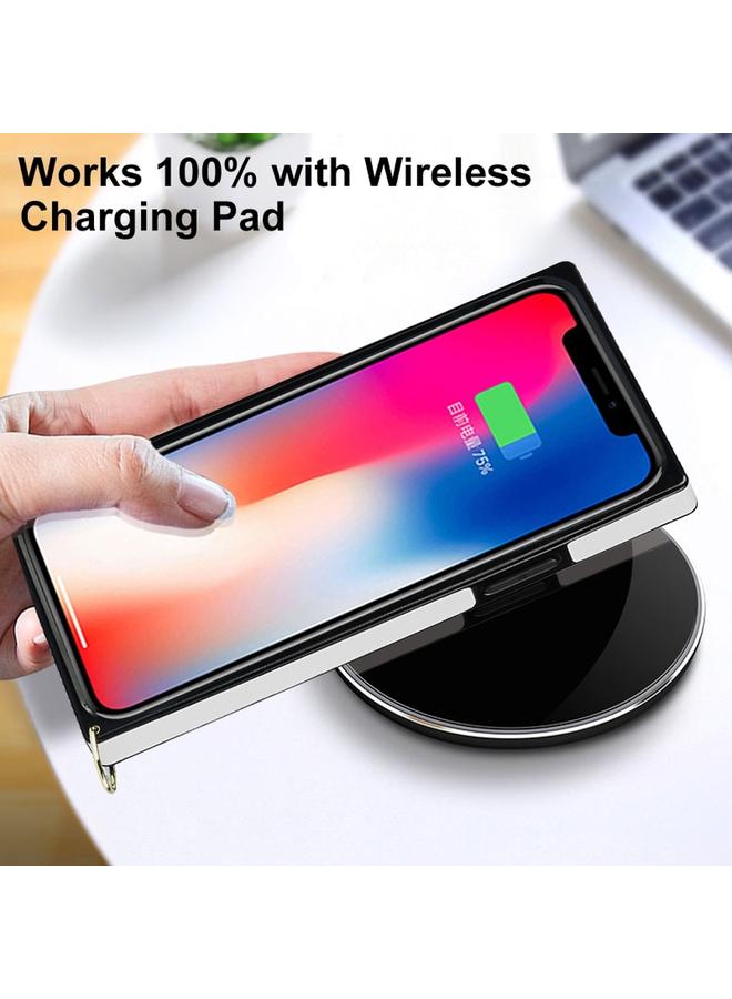 Zaboon Case For iPhone 11 Elegant Rhombic Pattern Microfiber Leather +TPU Shockproof Case with Crossbody Strap Chain - Image 5