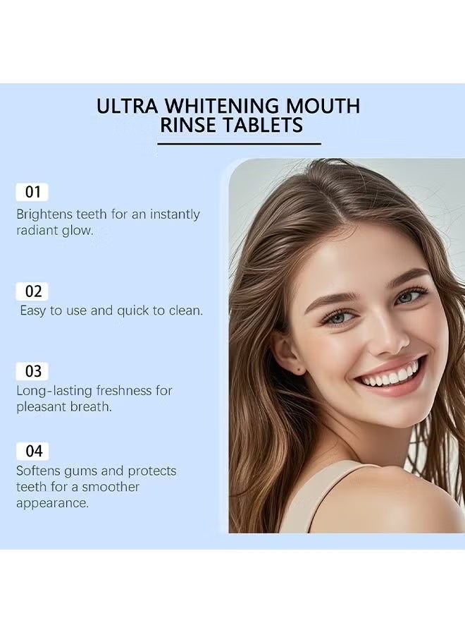 Feimuko Mouth Rinse Tablets Clean Teeth Long-Lasting Freshness | Portable Travel Pack No Need to Rinse Fresh Breath | Post-Meal Oral Care Portable Candy Tablets Suitable for Office and Travel - Image 5