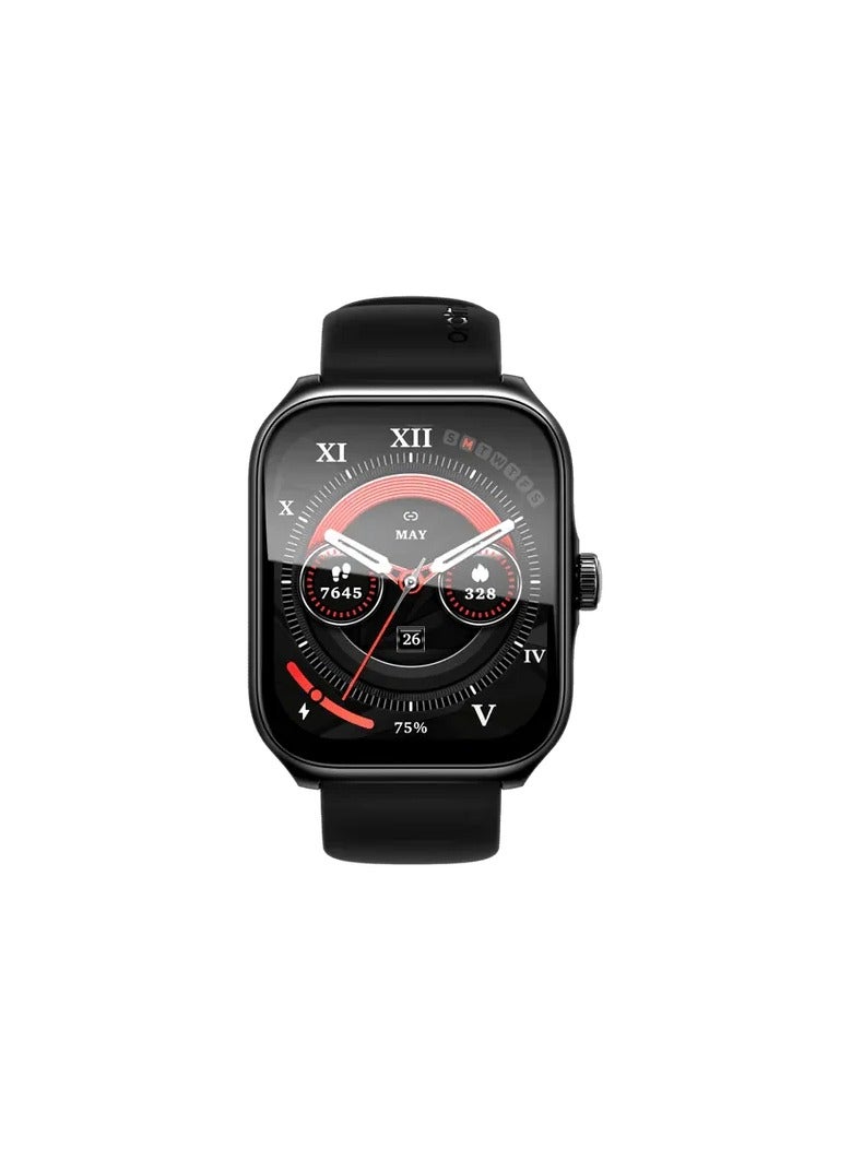 Oraimo Nova AM Smart Watch OSW-812 with 2.01-Inch Large HD Display, Bluetooth Calling, Heart Rate & SpO₂ Monitor, Multiple Sports Modes, Sleep Tracking, Waterproof Fitness Smartwatch with Long Battery Life – Light Chrome