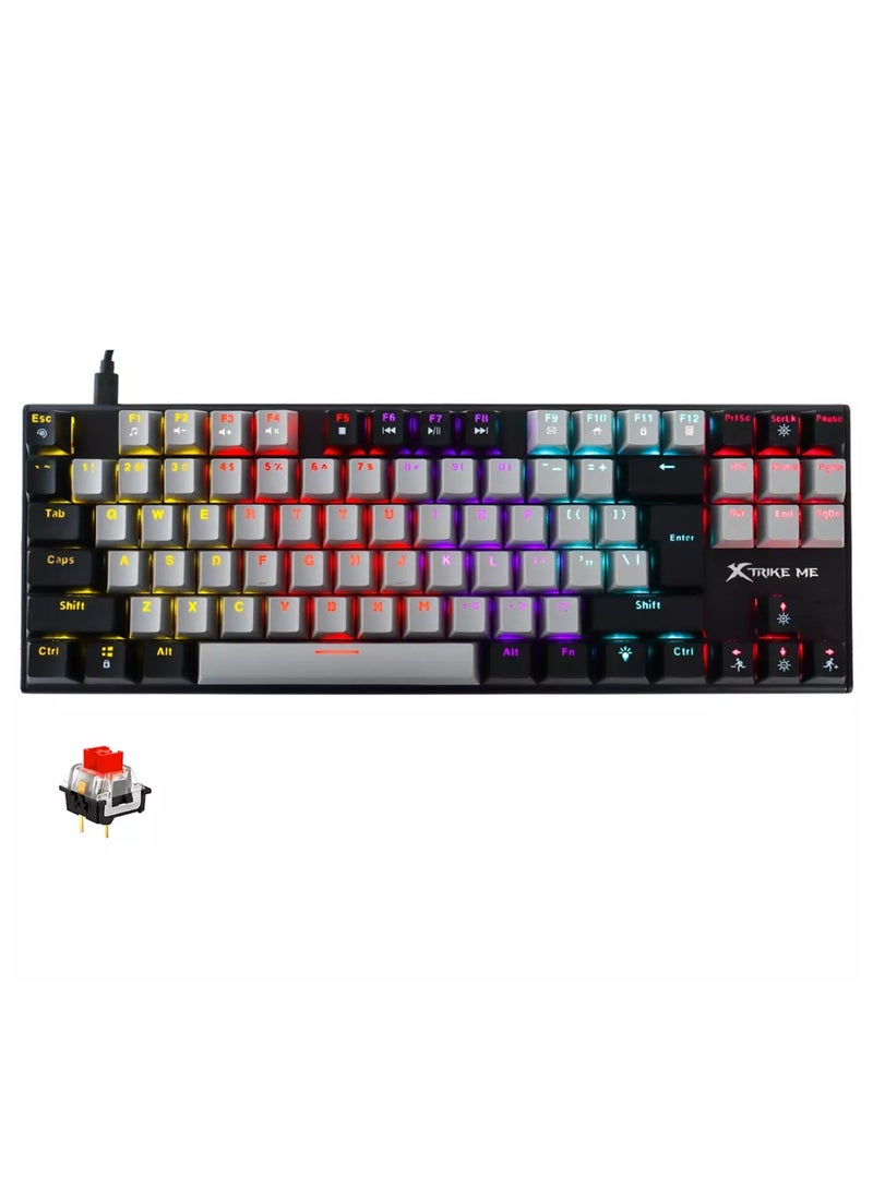 XTRIKE ME لوحة مفاتيح ميكانيكية للألعاب GK-989A سلكية مع إضاءة خلفية LED - Image 5