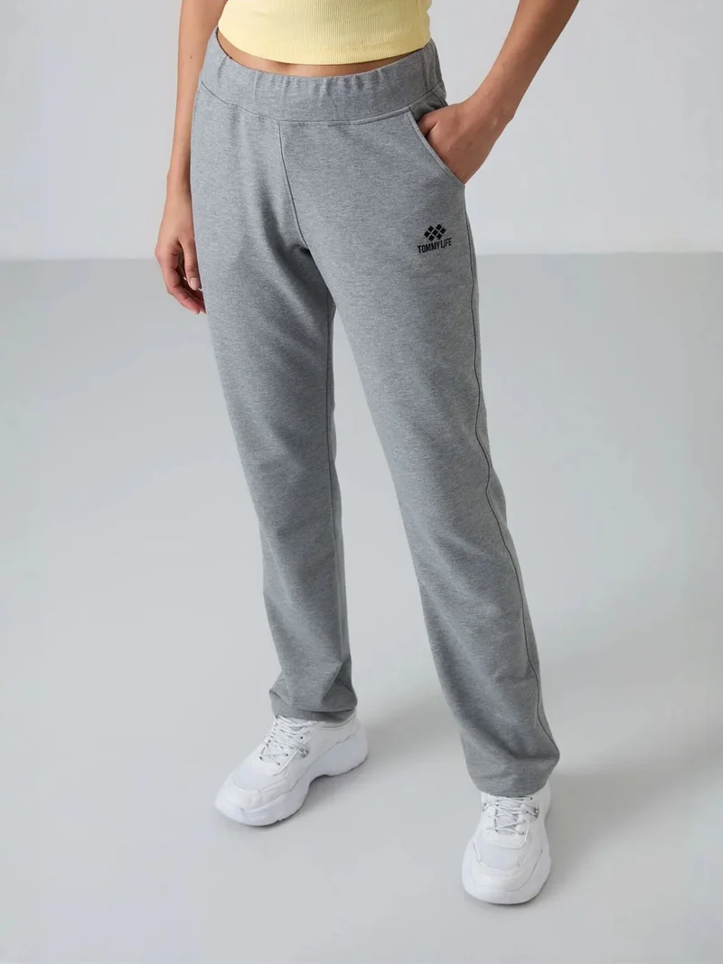 TOMMYLIFE TOMMY High-Waist Straight-Leg Sweatpants